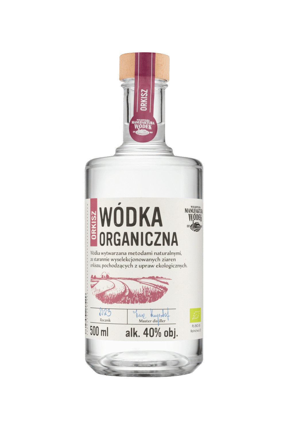 Wódka Organiczna Orkisz 40% 0,5l